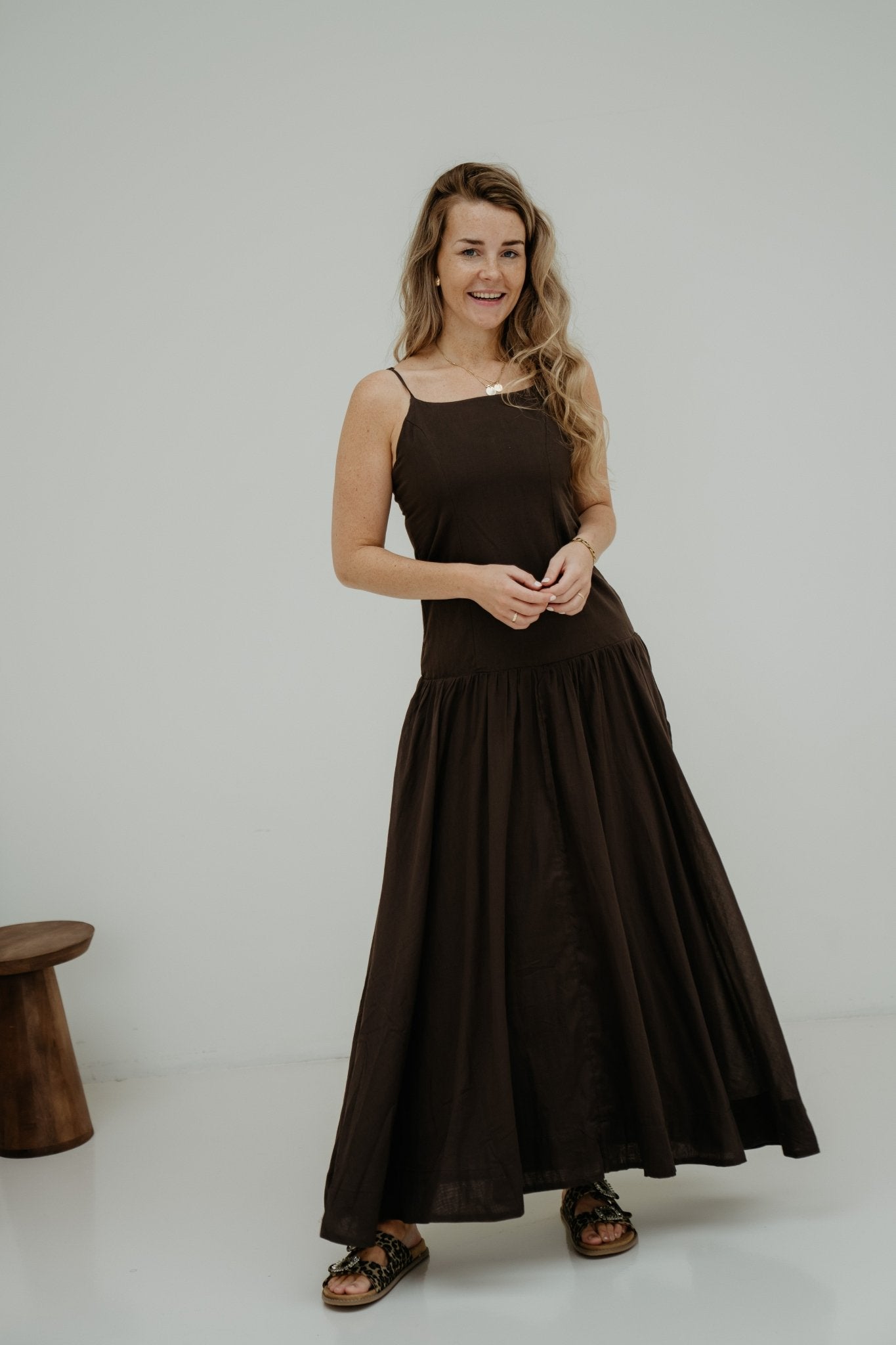 Jackie S Voile Dress Dark Brown - Bij Keesje - Neo Noir - Jurk