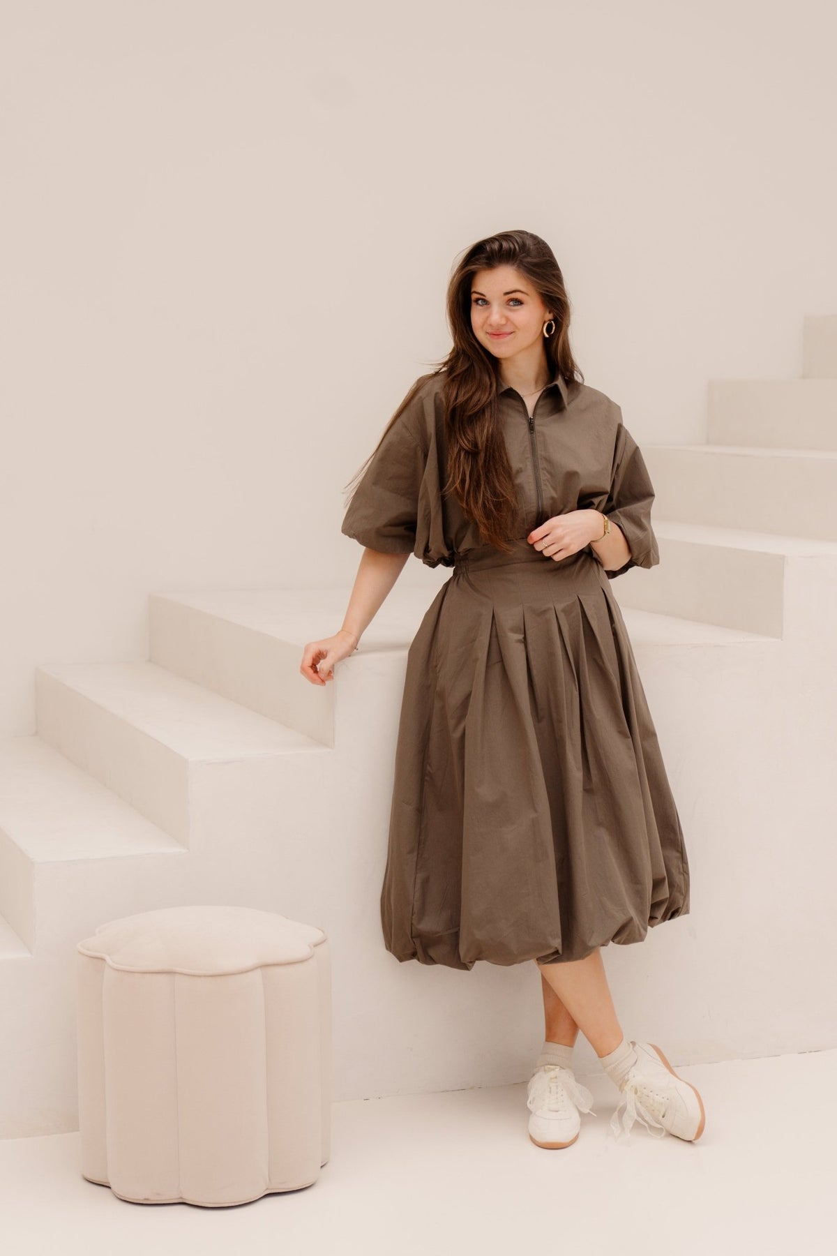 Jacky ballon set khaki - Bij Keesje - Bij Keesje - Jas