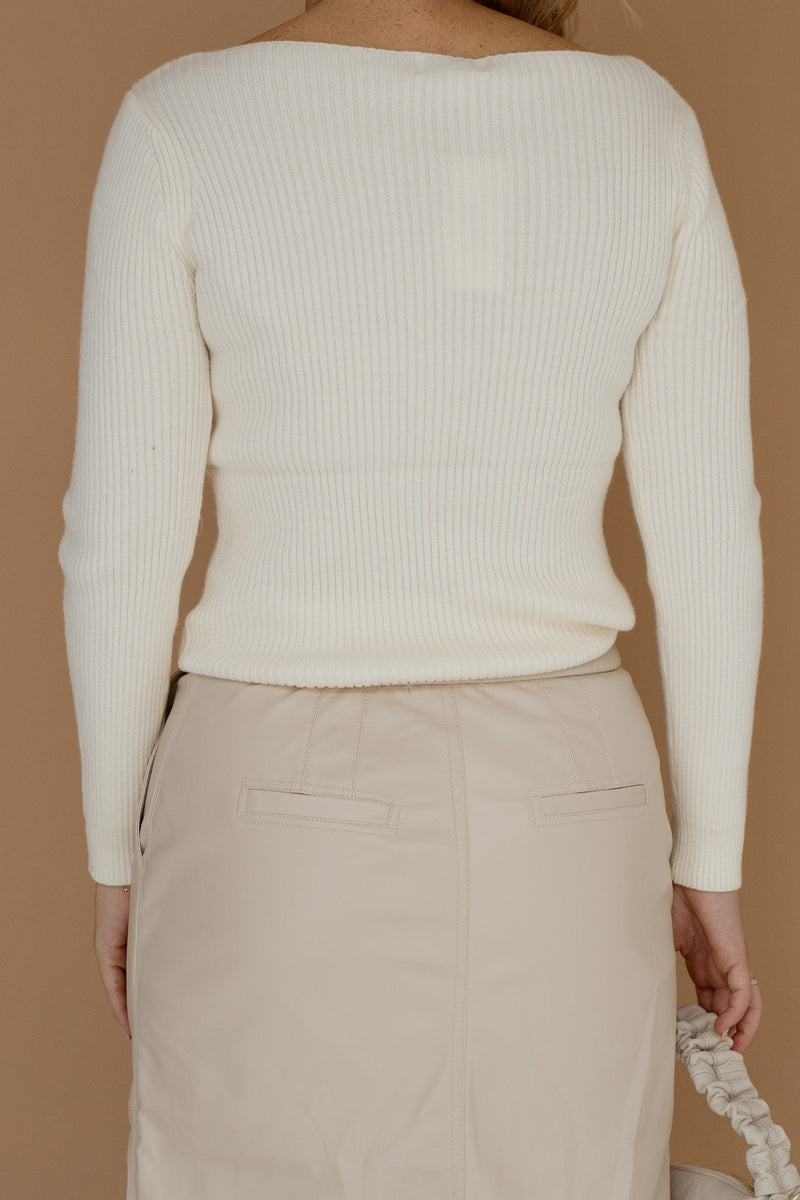 Jacobien long sleeve top off white - Bij Keesje