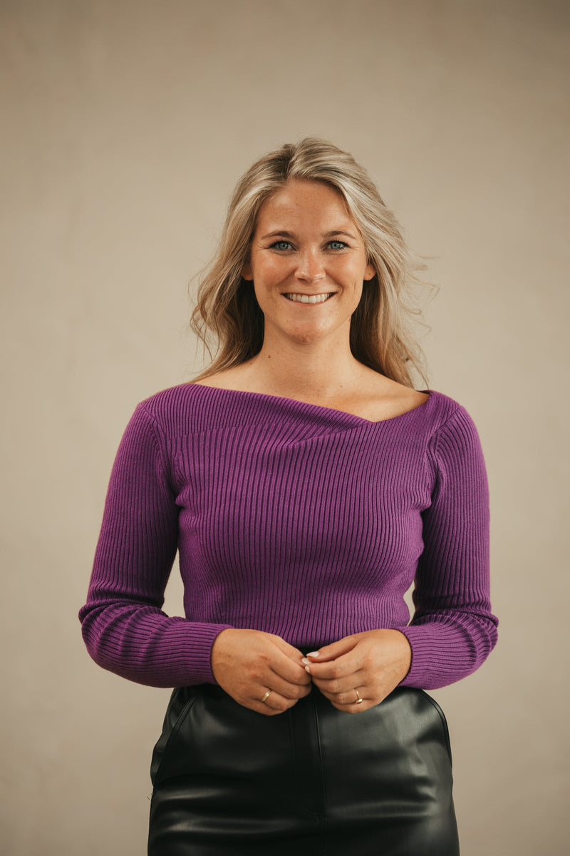 Jacobien top long sleeve purple - Bij Keesje