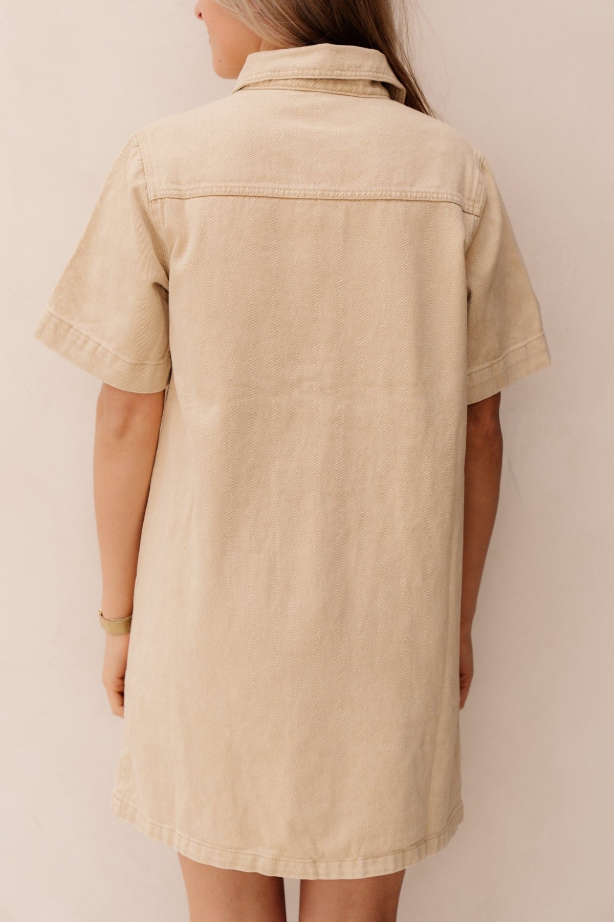 Jacy Denim Dress Beige - Bij Keesje - Bij Keesje - Jurk