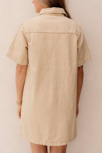 Jacy Denim Dress Beige - Bij Keesje - Bij Keesje - Jurk