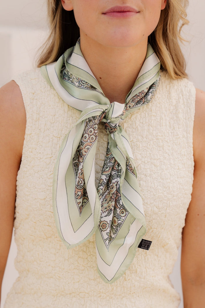 Jada sjaal green print - Bij Keesje - Bij Keesje - Sjaal