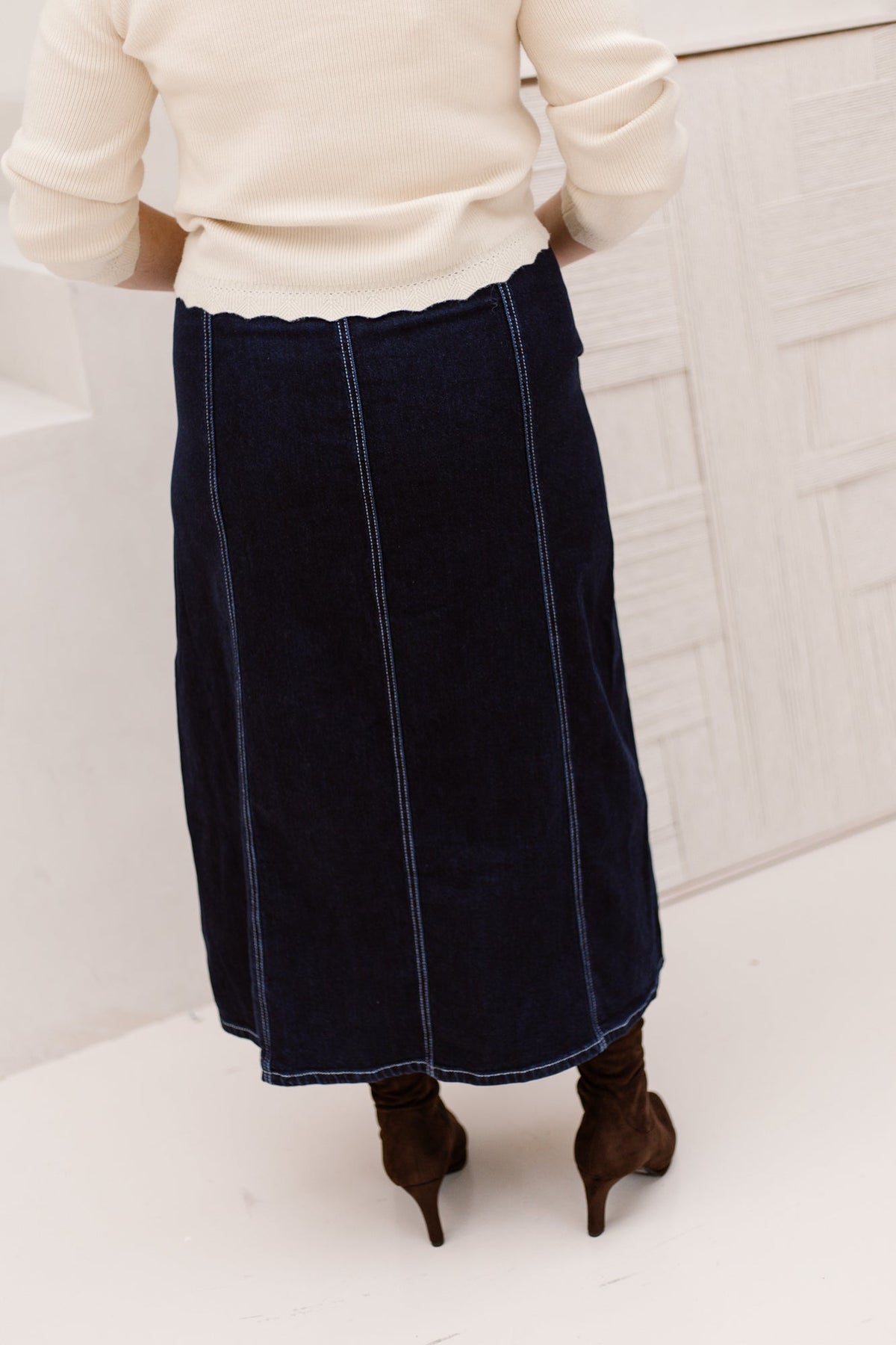 Jade denim skirt long dark - Bij Keesje - Bij Keesje - Rok