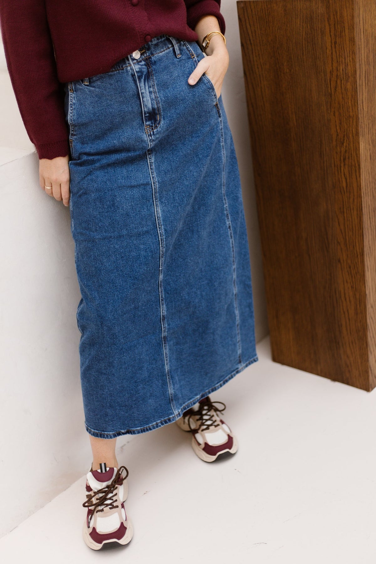 Jade Denim skirt long light - Bij Keesje - Bij Keesje - Rok