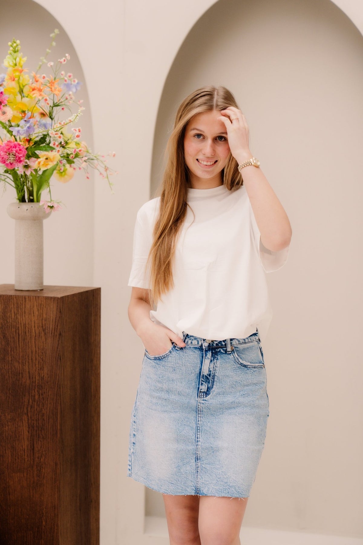 Jalivia Denim Skirt - Bij Keesje - Bij Keesje - Rok