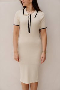 Jamie bodycon jurk ecru - Bij Keesje - Bij Keesje - Jurk