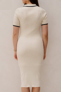 Jamie bodycon jurk ecru - Bij Keesje - Bij Keesje - Jurk