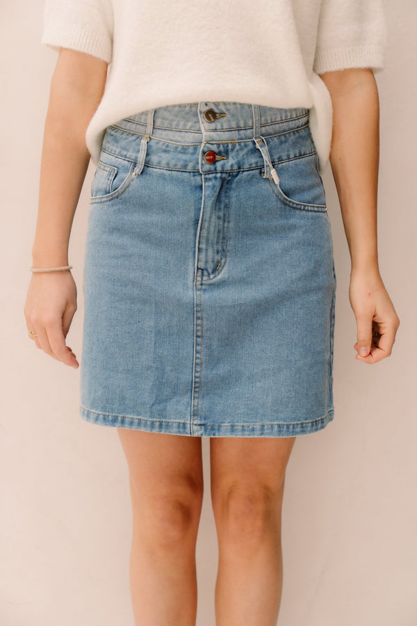 Janelle Skirt Denim - Bij Keesje - Bij Keesje - Rokken