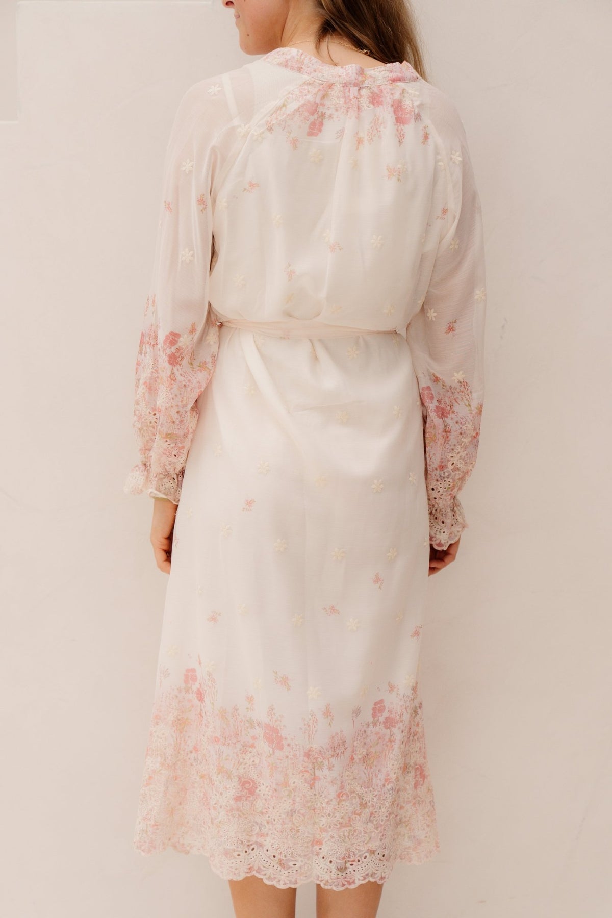 Janet Dress Beige Flower - Bij Keesje - Bij - Keesje - Jurk