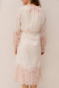 Janet Dress Beige Flower - Bij Keesje - Bij - Keesje - Jurk