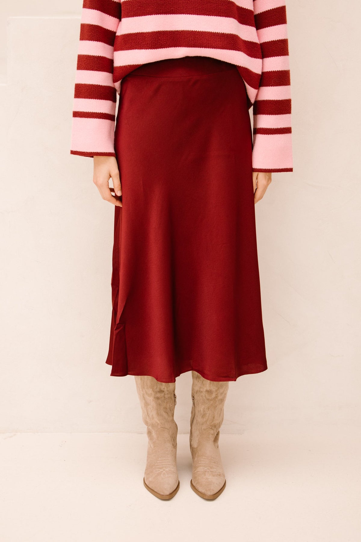 Janiala skirt bordeaux - Bij Keesje - Ange