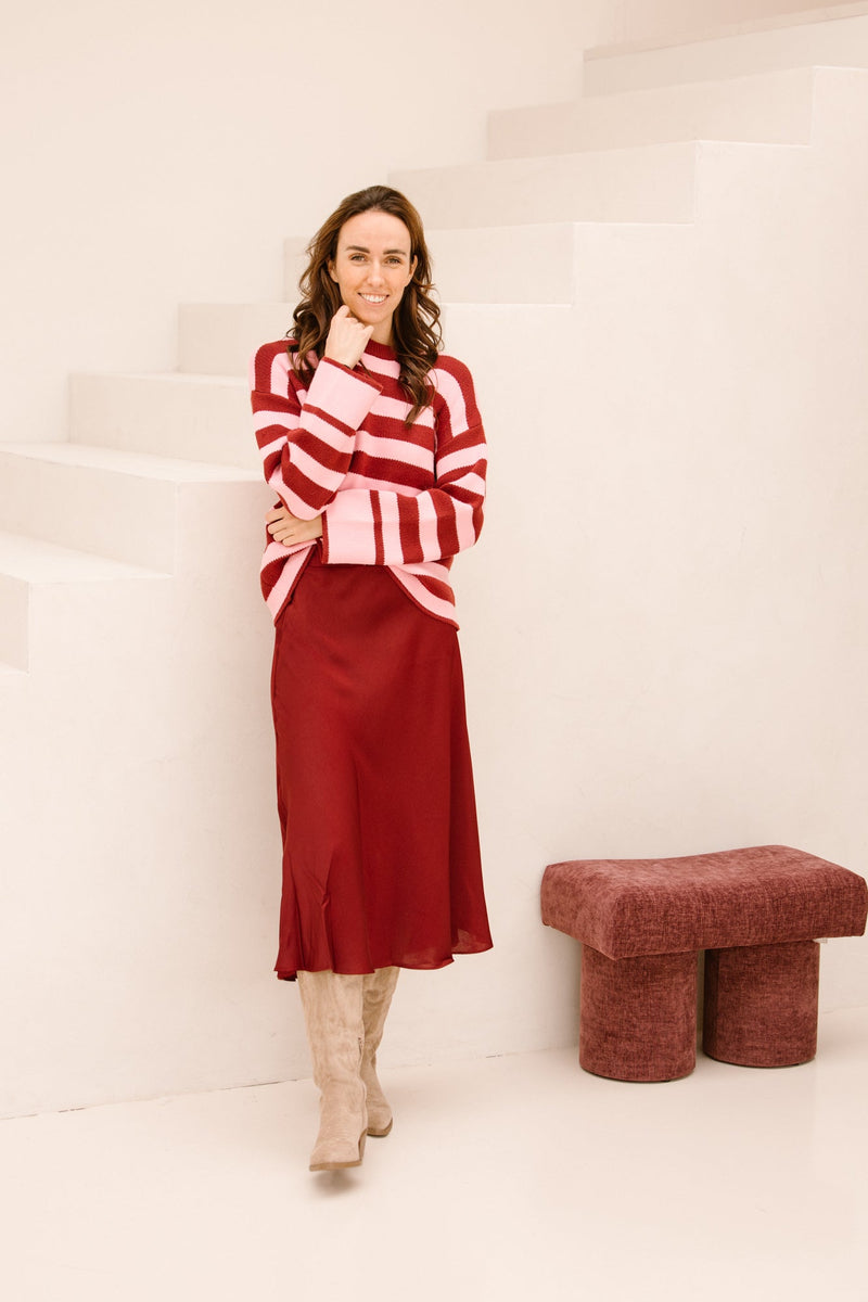 Janiala skirt bordeaux - Bij Keesje - Ange