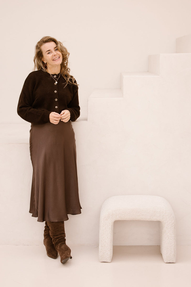 Janiala skirt chocolat - Bij Keesje - Ange
