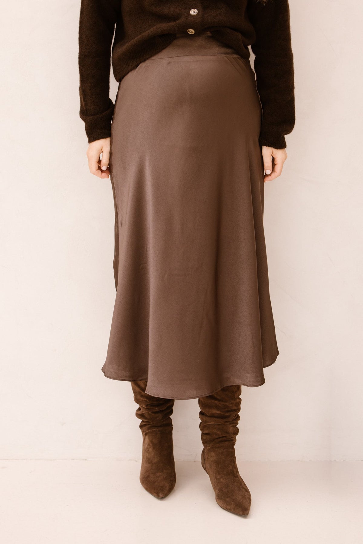 Janiala skirt chocolat - Bij Keesje - Ange