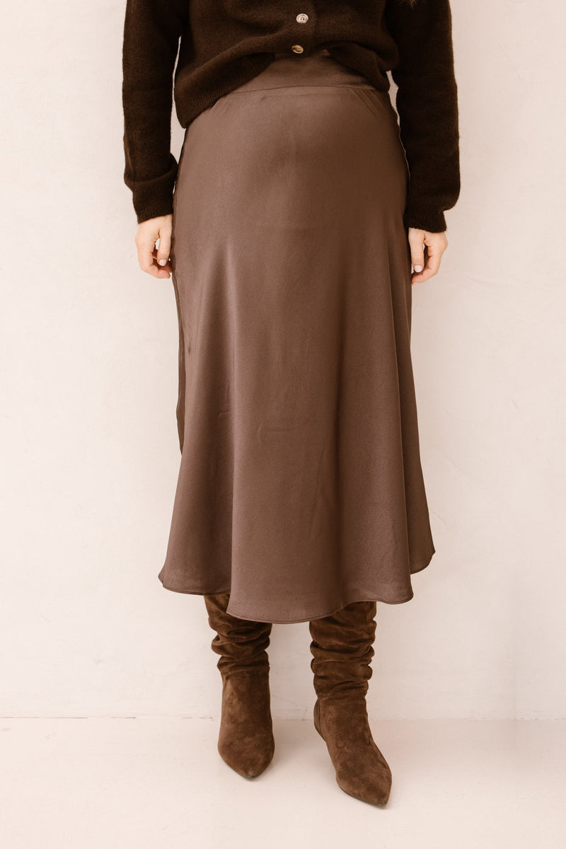 Janiala skirt chocolat - Bij Keesje - Ange