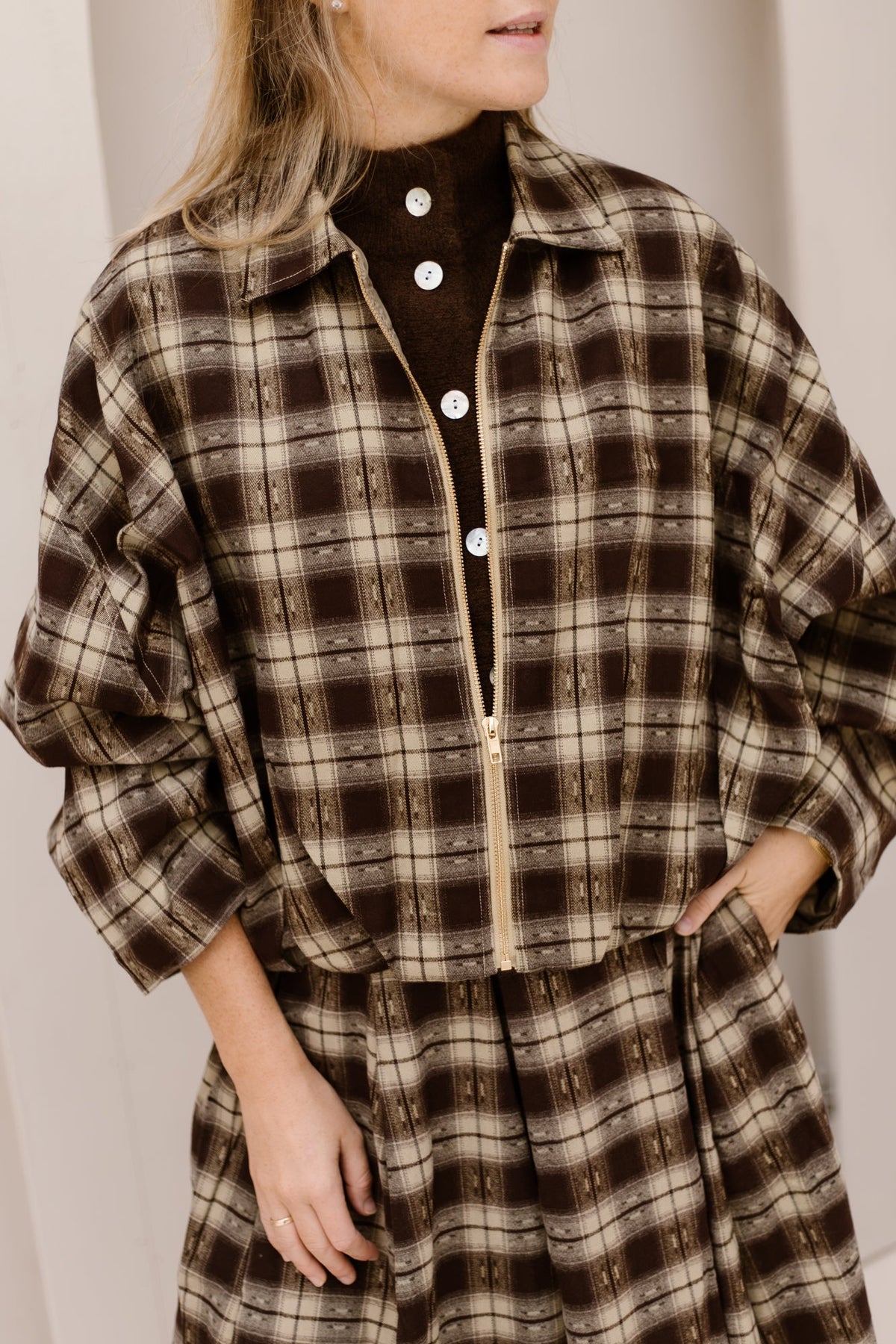 Janie bomber jacket check - Bij Keesje - Bij Keesje - Jas