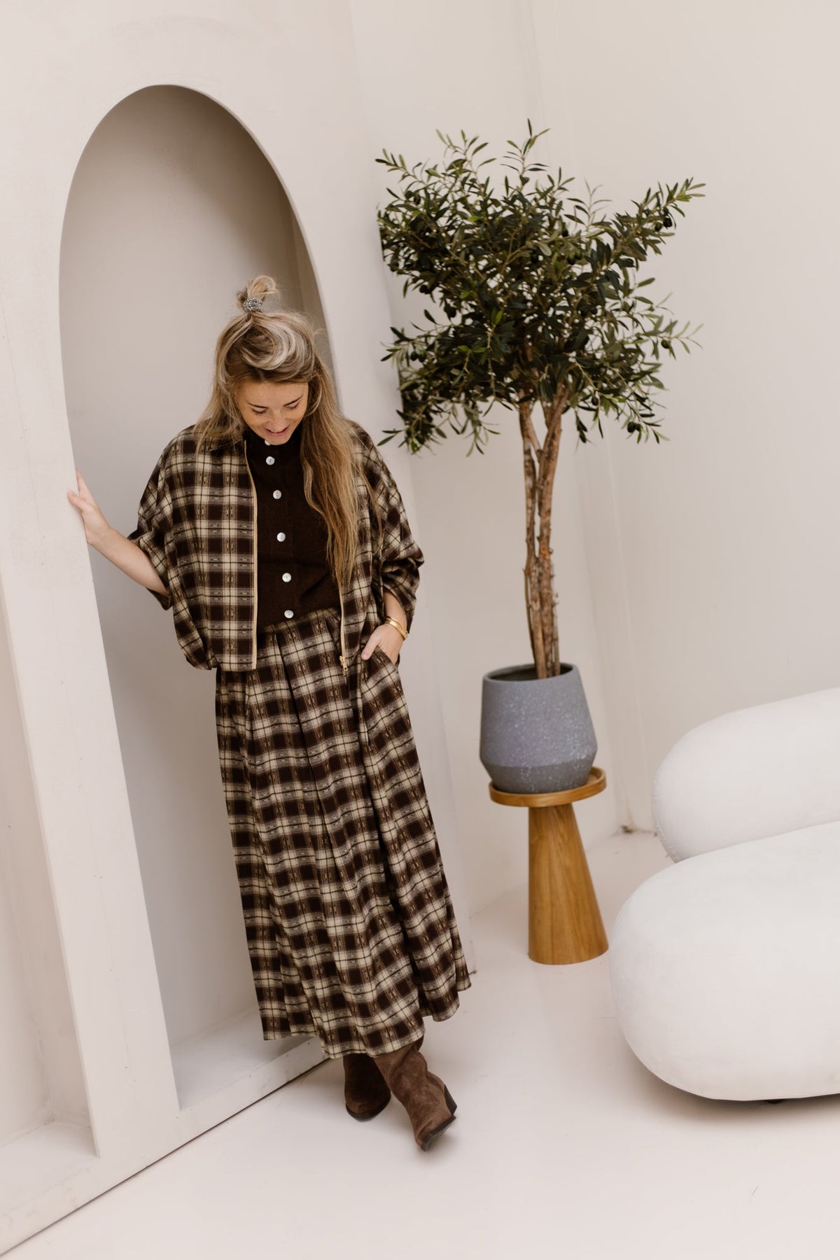 Janie check skirt - Bij Keesje - Bij Keesje - Rok