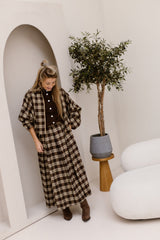 Janie check skirt