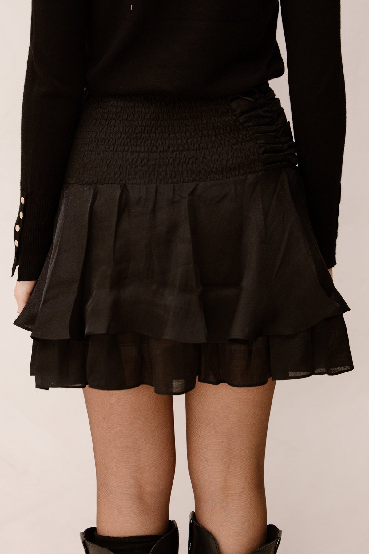 Janie Frill Skirt Black - Bij Keesje - Neo Noir