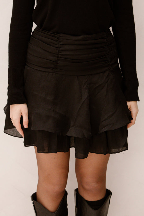 Janie Frill Skirt Black - Bij Keesje - Neo Noir