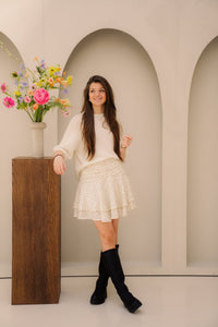 Janie mini dot skirt off white - Bij Keesje - Neo Noir - Rok
