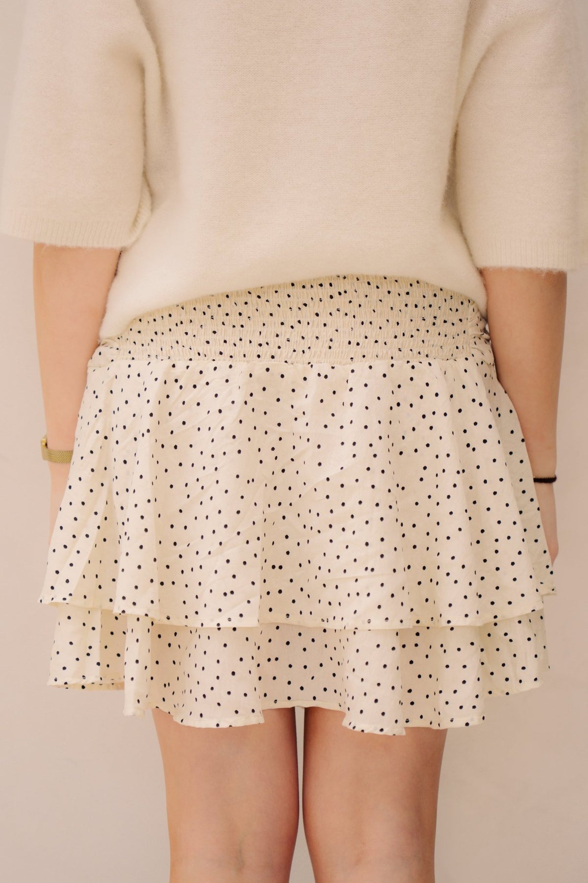 Janie mini dot skirt off white - Bij Keesje - Neo Noir - Rok