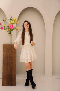 Janie mini dot skirt off white - Bij Keesje - Neo Noir - Rok
