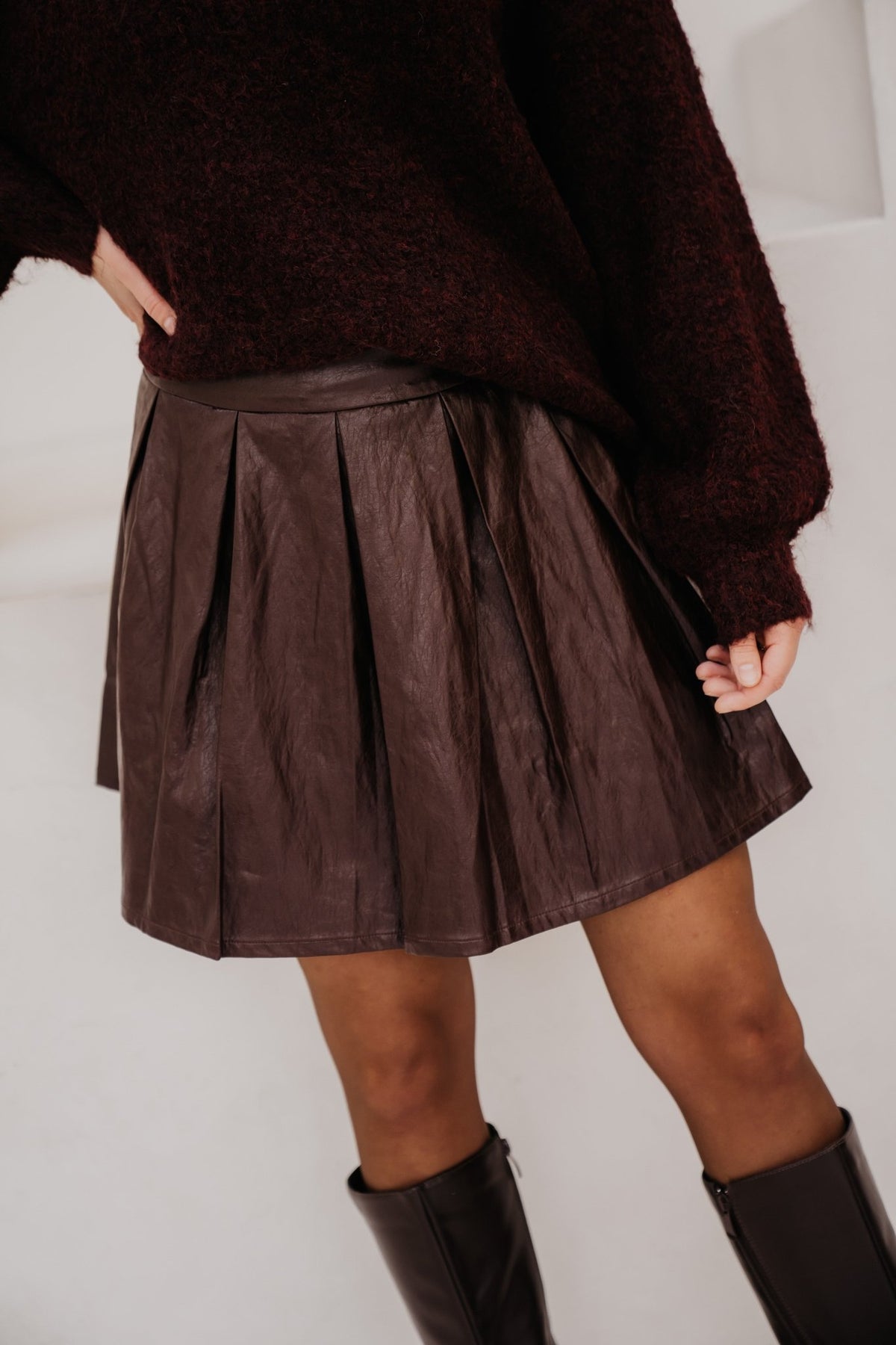 Janine skirt red brown - Bij Keesje - YDENCE - Rok