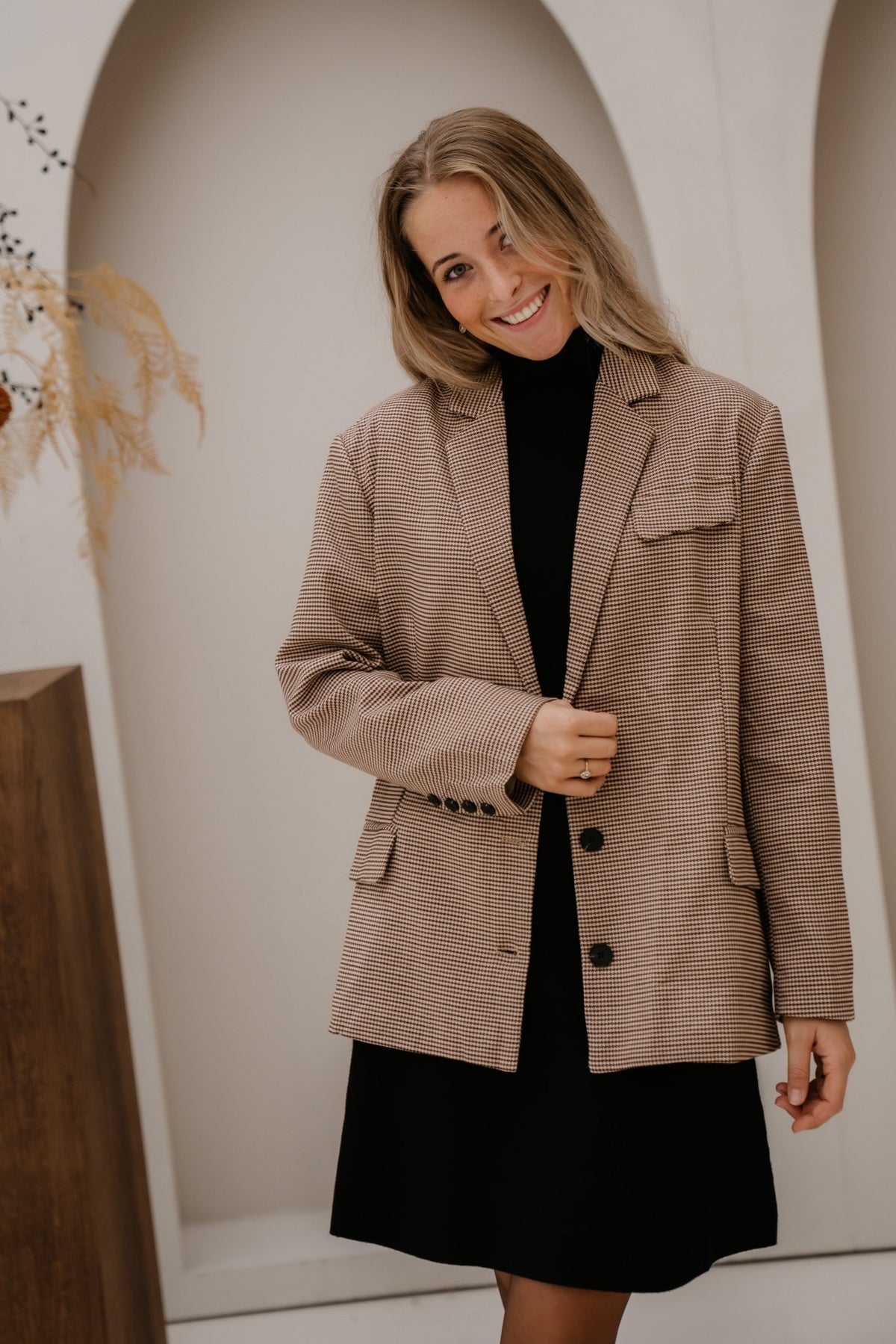 Janna ruit blazer - Bij Keesje - Bij Keesje - Blazer