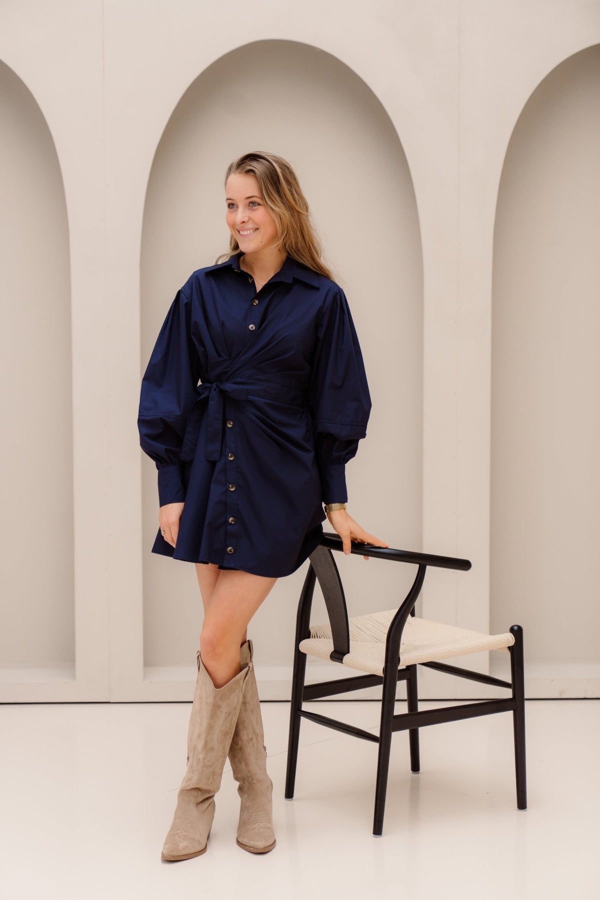 Janne dress darkblue - Bij Keesje - Bij Keesje - Jurk