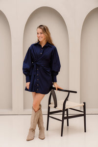 Janne dress darkblue - Bij Keesje - Bij Keesje - Jurk
