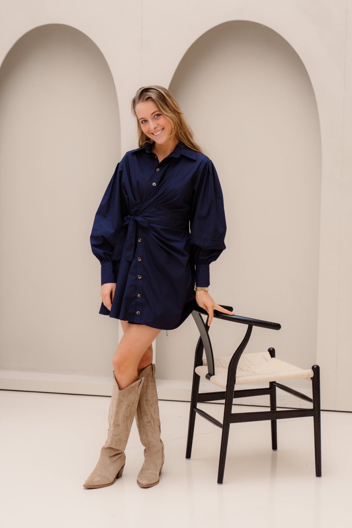 Janne dress darkblue - Bij Keesje - Bij Keesje - Jurk