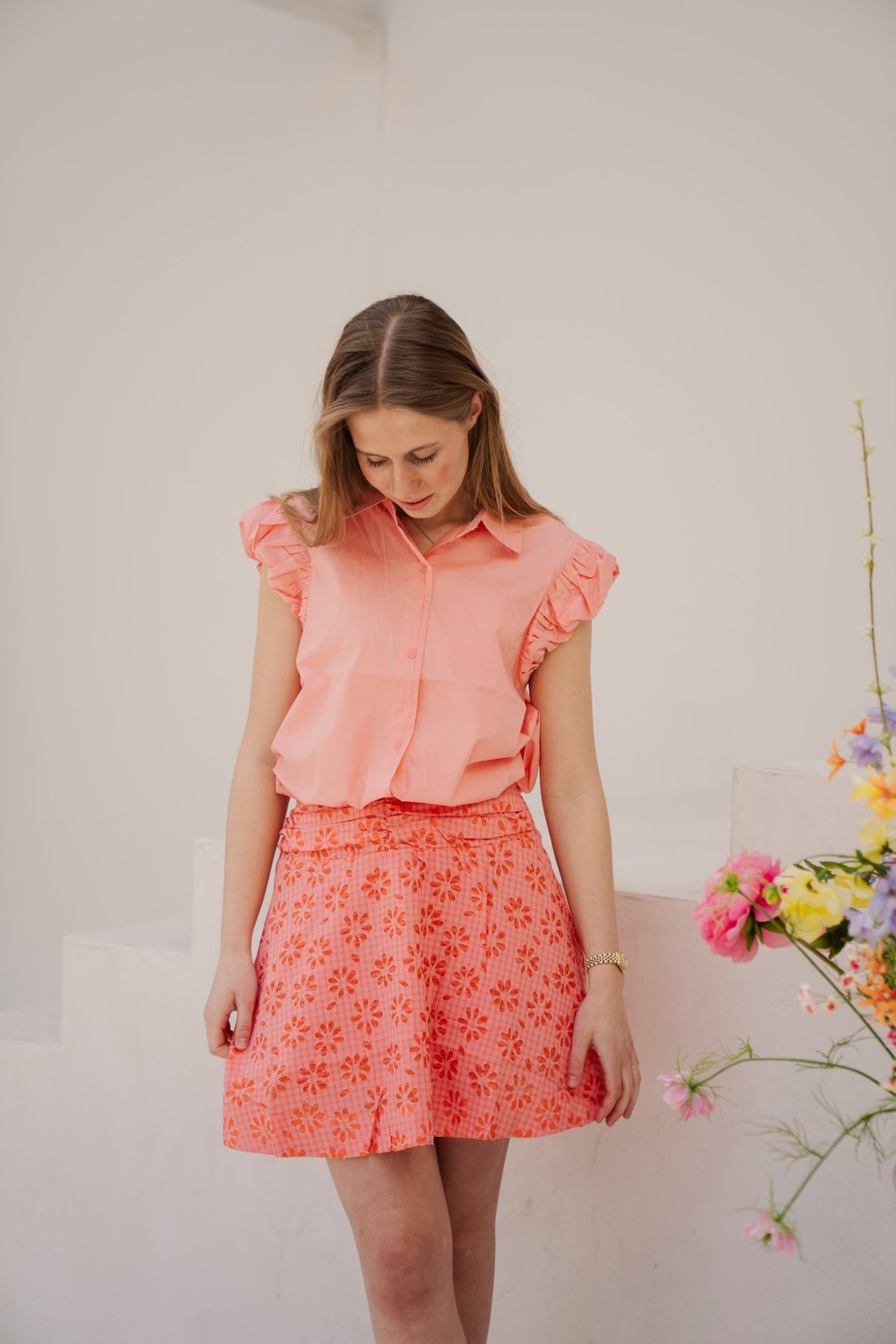 Jara Blouse Blush Peach - Bij Keesje - FLURESK - Blouse