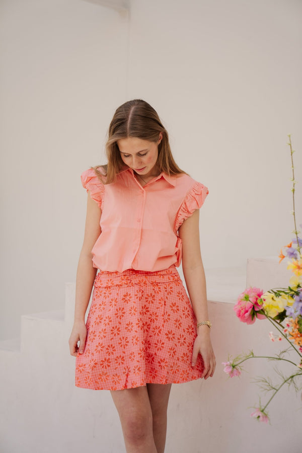 Jara Blouse Blush Peach - Bij Keesje - FLURESK - Blouse