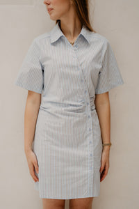 Jas Stripe Shirt Dress Light Blue - Bij Keesje - Neo Noir - Jurk