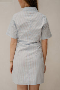 Jas Stripe Shirt Dress Light Blue - Bij Keesje - Neo Noir - Jurk