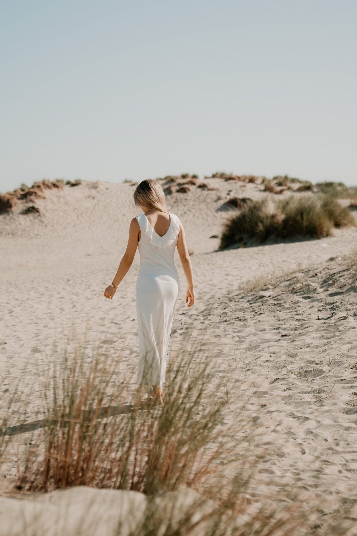 Jasma linnen dress natural - Bij Keesje - Neo Noir - Jurk