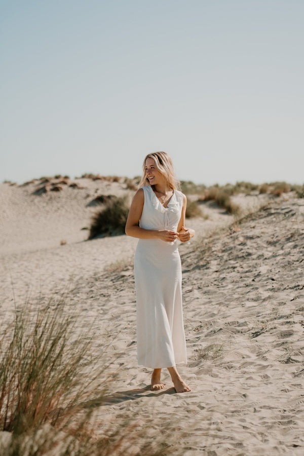 Jasma linnen dress natural - Bij Keesje - Neo Noir - Jurk