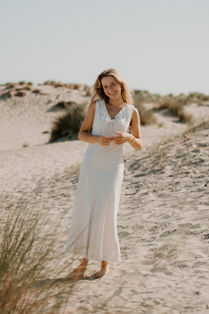 Jasma linnen dress natural - Bij Keesje - Neo Noir - Jurk