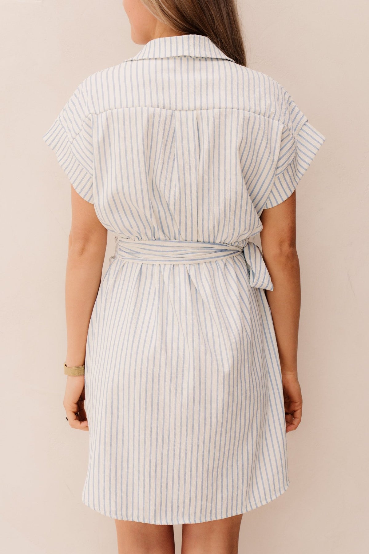 Jasmin Dress Stripe Blue - Bij Keesje - Bij Keesje - Jurk