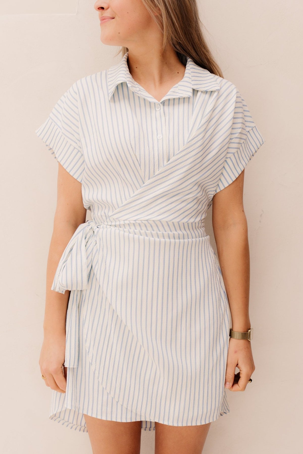 Jasmin Dress Stripe Blue - Bij Keesje - Bij Keesje - Jurk