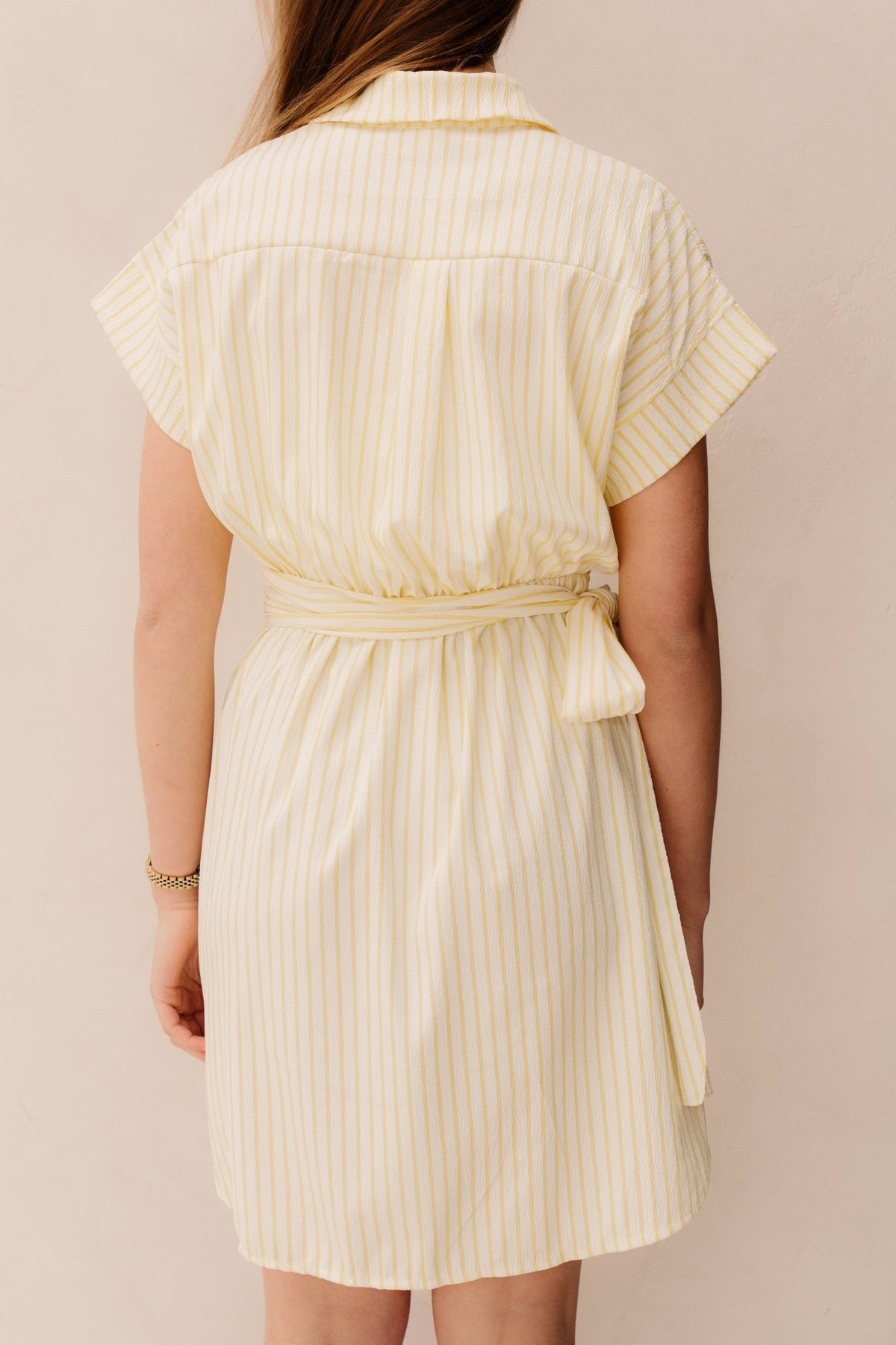 Jasmin Dress Stripe Yellow - Bij Keesje - Bij Keesje - Jurk