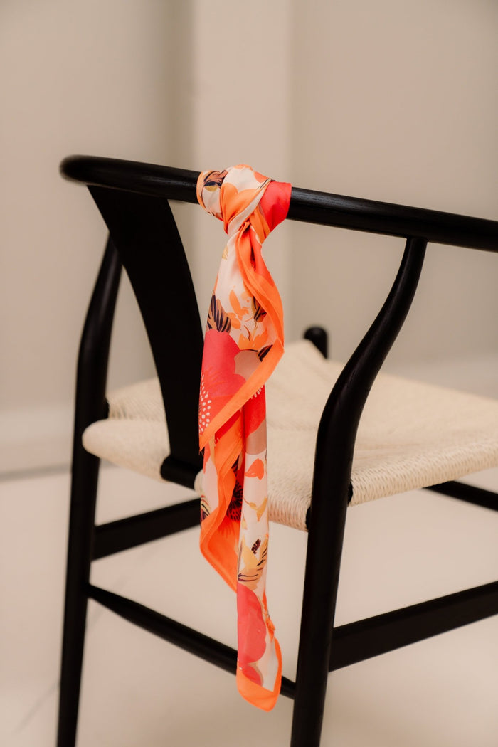 Java sjaal big flower orange - Bij Keesje - Bij Keesje - Sjaal