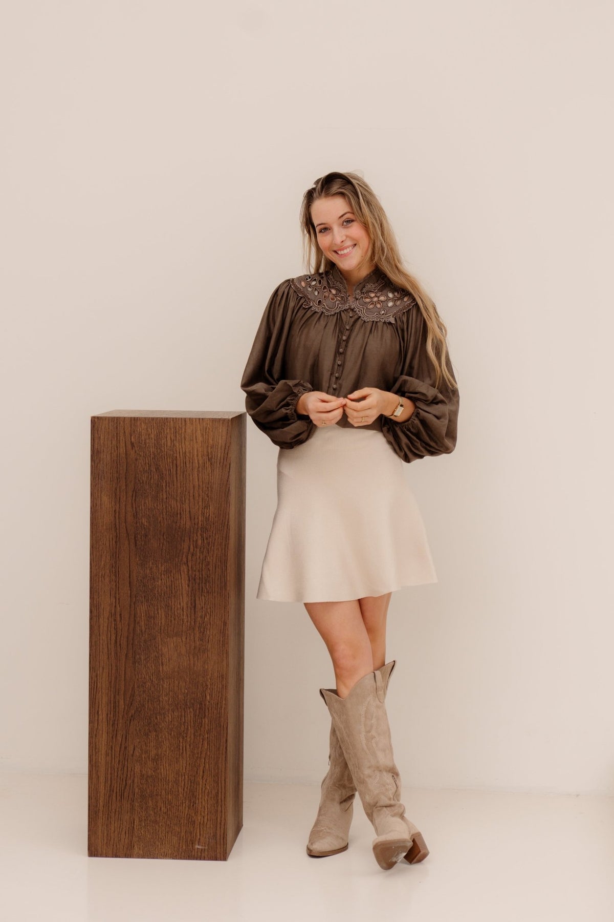 Jaxie skirt beige - Bij Keesje - Bij Keesje - Rokken