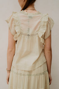 Jayla S voile top pistachio - Bij Keesje - Neo Noir - Blouse