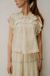Jayla S voile top pistachio - Bij Keesje - Neo Noir - Blouse