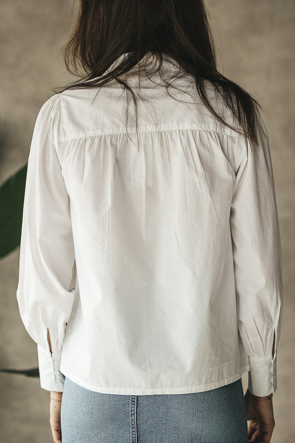 Jaz bow poplin blouse - Bij Keesje