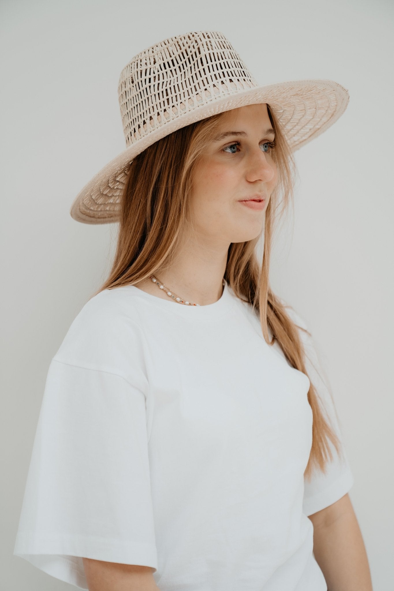 Jeanne hoed riet luxe beige - Bij Keesje - Bij Keesje - Hoeden