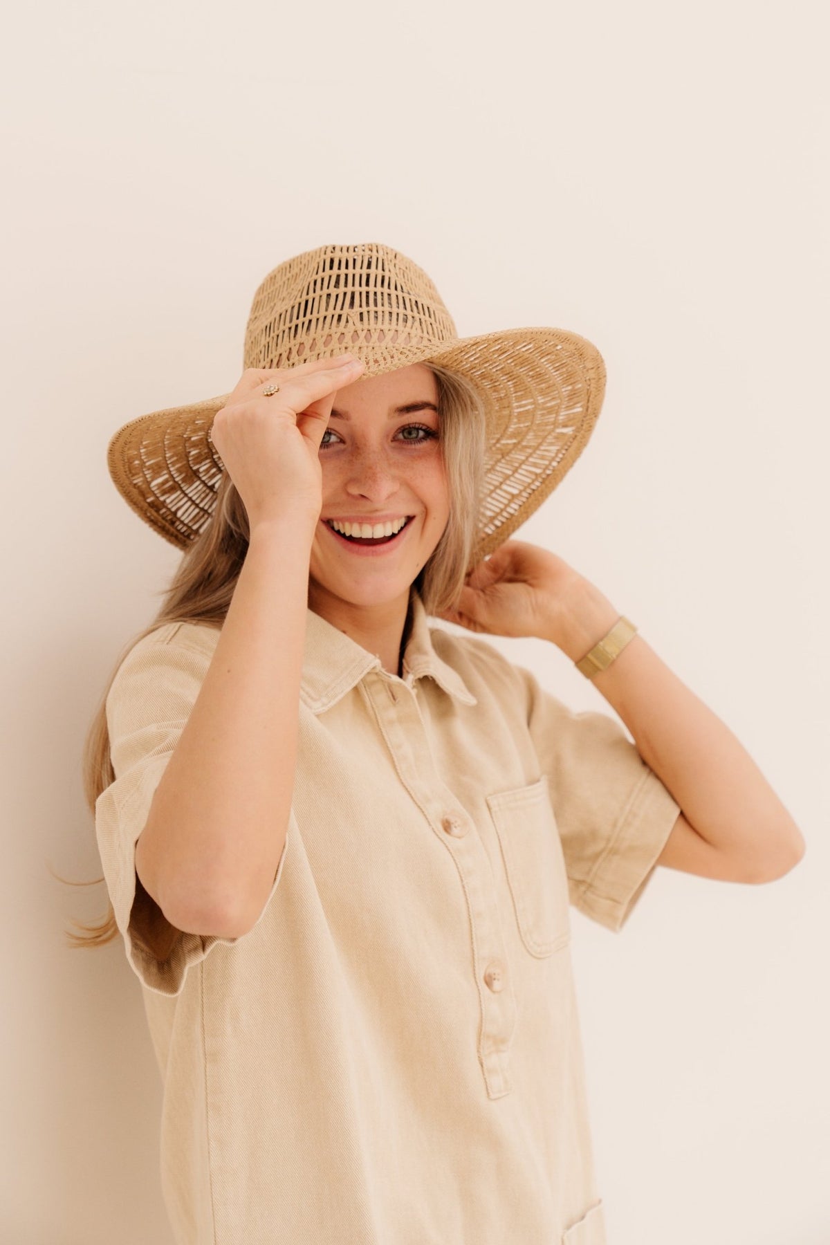 Jeanne hoed riet luxe - Bij Keesje - Bij Keesje - 